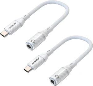 USB Type C to 3.5mm Headphone Jack Adapter(2 Park) Transparent USB C to Audio AUX Cable Dongle Cord Compatible with iPhone 15/16 pro max Pixel 4 3 2 XL Galaxy Ultra + Note 20 S and More USB Type C to 3.5mm Headphone Jack Adapter(2 Park) Transparent USB C to Audio AUX Cable Dongle Cord Compatible with iPhone 15/16 pro max Pixel 4 3 2 XL Galaxy Ultra + Note 20 S and More