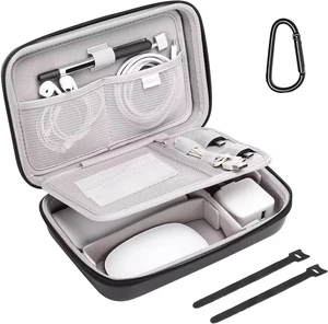 MOSISO Electronic Organizer Travel Case Compatible with MacBook Power Adapter, Compatible with Magic Mouse & Pencil, SD Card, USB Flash Disk with 4 Modular Insert & 2 Cable Tie & Snap Hook, Black MOSISO Electronic Organizer Travel Case Compatible with MacBook Power Adapter, Compatible with Magic Mouse & Pencil, SD Card, USB Flash Disk with 4 Modular Insert & 2 Cable Tie & Snap Hook, Black