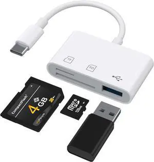 USB C SD Card Reader 2.0 Memory Card Reader for iPone 17/16/15 Pro Max Plus 3 in 1 USB C Adapter for Galaxy S25/S24/S23 Android Camera PC Laptop USB C SD Card Reader 2.0 Memory Card Reader for iPone 17/16/15 Pro Max Plus 3 in 1 USB C Adapter for Galaxy S25/S24/S23 Android Camera PC Laptop