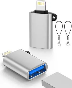 Lightning Male to USB Female Adapter USB to iPhone OTG Dongle Adapter 2-Pack USB3.0 Camera Adaptor OTG Cable for iPhone 14/13/12/11/Xr/X/XS/8/7/iPad for Camera/Card Reader/Flash Drive/Mouse/Keyboard Lightning Male to USB Female Adapter USB to iPhone OTG Dongle Adapter 2-Pack USB3.0 Camera Adaptor OTG Cable for iPhone 14/13/12/11/Xr/X/XS/8/7/iPad for Camera/Card Reader/Flash Drive/Mouse/Keyboard