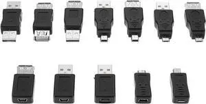 12 Pcs USB Adapter Kit USB OTG Adapter USB2.0 Male to Female Micro-USB Adapters for Multiple Devices Computer PC Tablet Mobile Phone 12 Pcs USB Adapter Kit USB OTG Adapter USB2.0 Male to Female Micro-USB Adapters for Multiple Devices Computer PC Tablet Mobile Phone