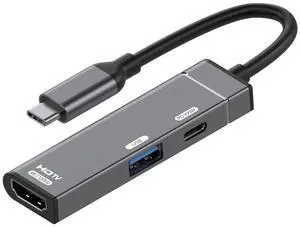 Cord USB-C Type-C to HDMI 4K@120hz USB 3.0 OTG Converter HDTV Multiport Adapter with Female PD 100W Power Port Cord USB-C Type-C to HDMI 4K@120hz USB 3.0 OTG Converter HDTV Multiport Adapter with Female PD 100W Power Port