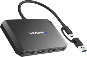 USB C or USB 3.0 to Dual HDMI/DisplayPort Adapter Displaylink Monitor Splitter Extended Display for Dual Monitor 4K@60Hz HDMI/DP Splitter Compatible with Mac M1-M5/Neo Window Laptop-Black USB C or USB 3.0 to Dual HDMI/DisplayPort Adapter Displaylink Monitor Splitter Extended Display for Dual Monitor 4K@60Hz HDMI/DP Splitter Compatible with Mac M1-M5/Neo Window Laptop-Black
