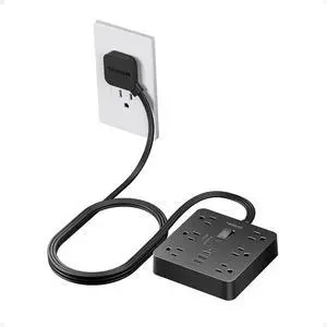 TESSAN 5Ft Black Extension Cord with Multiple Outlets, Flat Plug | 1700 Joules Surge Protector Power Strip, 6 Outlets and 3 USB Ports (1 USB C), Outlet Extender for Home, Office, Dorm TESSAN 5Ft Black Extension Cord with Multiple Outlets, Flat Plug | 1700 Joules Surge Protector Power Strip, 6 Outlets and 3 USB Ports (1 USB C), Outlet Extender for Home, Office, Dorm