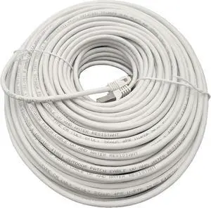 Micro Connectors 200 Feet CAT6A Industrial Outdoor-Rated Shielded Ethernet (26 AWG) Cable-White (E09-200W-OUT)
