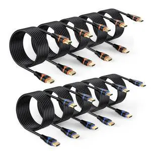 4K HDMI Cable 10FT 10-Pack, HDMI Cord 10 Foot High Speed HDMI to HDMI Cable 2.0 Ultra HD 4K@60Hz, 2K@144Hz, HDR, 3D, Dolby, HDCP 2.2, ARC for PS5, PS4, HDTV, Monitor, Xbox, Blu-ray, Laptop 4K HDMI Cable 10FT 10-Pack, HDMI Cord 10 Foot High Speed HDMI to HDMI Cable 2.0 Ultra HD 4K@60Hz, 2K@144Hz, HDR, 3D, Dolby, HDCP 2.2, ARC for PS5, PS4, HDTV, Monitor, Xbox, Blu-ray, Laptop