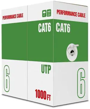 Cat 6 Ethernet Cable 1000 ft, 23AWG 4-Pair Quality Solid Conductor Network Cables, 550 MHz, White (UTP) LAN,Unshielded Twisted Pair Cat 6 Ethernet Cable 1000 ft, 23AWG 4-Pair Quality Solid Conductor Network Cables, 550 MHz, White (UTP) LAN,Unshielded Twisted Pair