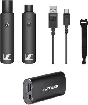 Sennheiser XSW-D XLR Base Set Wireless Microphone System with RAVPower Luster 6700mAh Charger & Fastener Straps (10-Pack) Bundle Sennheiser XSW-D XLR Base Set Wireless Microphone System with RAVPower Luster 6700mAh Charger & Fastener Straps (10-Pack) Bundle