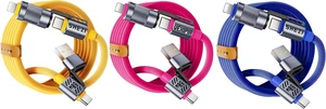 4-in-1 5FT 60W Silicone USB C Cable (Yellow+Pink+Blue) Bundle 4-in-1 5FT 60W Silicone USB C Cable (Yellow+Pink+Blue) Bundle
