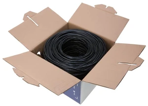 1000FT Cat5e Plenum Ethernet Cable (CMP), 24AWG Solid CCA (Copper Clad Aluminum), 350MHz, UTP Network LAN Wire (Unshielded, Black) 1000FT Cat5e Plenum Ethernet Cable (CMP), 24AWG Solid CCA (Copper Clad Aluminum), 350MHz, UTP Network LAN Wire (Unshielded, Black)