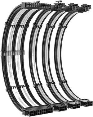 KUNSR 18AWG ATX 24Pin PCI-E 6+2Pin CPU 350mm PSU Extension Cable Kit(Black red Gray) KUNSR 18AWG ATX 24Pin PCI-E 6+2Pin CPU 350mm PSU Extension Cable Kit(Black red Gray)