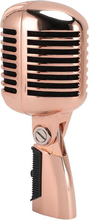 Bewinner Retro Dynamic Vocal Microphone - Professional Classic Microphone with Self Tensioning Rack, Old Vintage Cardioid Mic for Live Performance Karaoke (Rose Gold) Bewinner Retro Dynamic Vocal Microphone - Professional Classic Microphone with Self Tensioning Rack, Old Vintage Cardioid Mic for Live Performance Karaoke (Rose Gold)