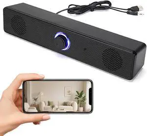 ULar 4K UHD Smart Speaker Camera, Motion Detection Alert, WiFi & AP Hotspot Connectivity, Cloud Storage & SD Card Support, for Indoor Smart Home Office-No Audio (32GB SD Card)