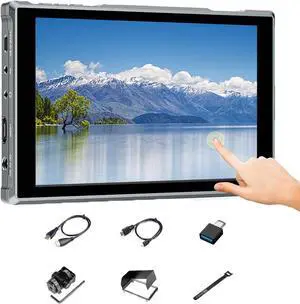Feelworld FW759 PRO 7" Camera Monitor 22mm Ultra Thin 300g Lightweight 1280x800 178° Wide Angle 9:16 Touch Screen 4K 30Hz HDMI Power by NP-F/DC/Typr-C with Sun-Hood