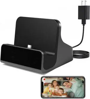 LIZVIE Phone Charger  2K & 5G Wireless 170° Wide Angle Motion Detection/APP Remote/Night Vision/APP Remote View/SD Storage for Home/Office Security.