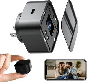LIZVIE Phone Charger Camera, Hidden Camera Charger USB-C with Motion Detection Night Vision APP Remote View  2.4G WiFi - Wide-Angle 170°/SD Storage Loop for Home Indoor Safe.