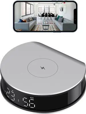 LIZVIE 1080P Nanny Spy Camera Clock Charger Supports 2.4G WiFi, Mini Hidden Camera Clocks with Motion Detection, Night Version, Nanny Cam Hidden Cameras, Small Security Camera with Motion Detection