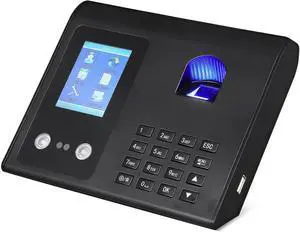 NUOBESTY 1Pc Face Recognition Clock Dual Recognition Attendance Machine with Fingerprint Reader for Office Small Business Supports Faces Fingerprints High Performance