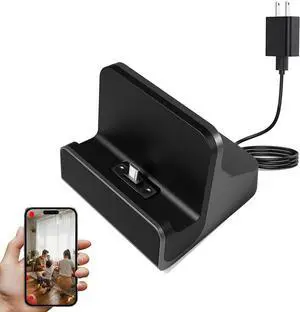 LIZVIE 2k Phone Charger, USB-C - 24/7 Motion Detection - App View Control - Loop SD Storage - Night Vision for Home & Office Security.
