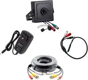 Evertech HD 1080P Mini Indoor Pinhole Lens Metal Camera AHD TVI CVI Analog Compatible with Wire, Power Supply and Mic Evertech HD 1080P Mini Indoor Pinhole Lens Metal Camera AHD TVI CVI Analog Compatible with Wire, Power Supply and Mic