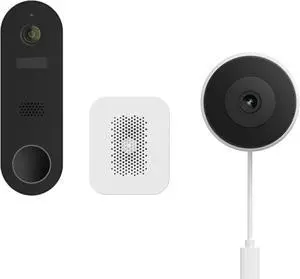Luna 3MP 2K Window Camera, and Doorbell Camera Wireless, AI Human/Package Detection, Instant Alerts, 2.4GHz Wi-Fi Smart Video Doorbell with Chime