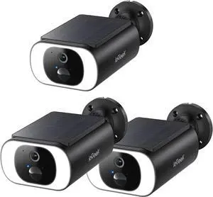 ieGeek S1 Solar Security Cameras Wireless Outdoor, 2K WiFi Battery Powered Home Surveillance Camera with Embedded Solar Panel, AI Motion Sensor, Smart Alarm, Color Night Vision, Cloud/SD,Works w/Alexa