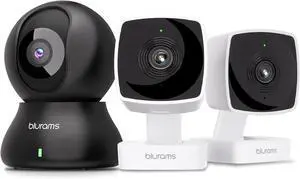blurams 3-Pack Cameras for Home Security, 2K Indoor Security Camera Bundle, Indoor Camera w/AI Motion Detection, 2-Way Audio, Compatible with Alexa&Google Home