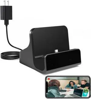 LIZVIE 2k & Wireless 5G Spy Hidden Camera USB-C Phone Charger Camera - Night Vision 24/7 Motion Detection - App View Control Loop SD Storage Night Vision for Home & Office Security.