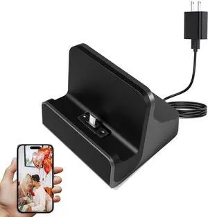 LIZVIE Wireless 5G USB-C 2K Phone Charger Dock, 170° Wide-Angle Motion Detection Night Vision App View Control Loop SD Storage for Home/Office/Baby/Pets/Elderly Security.
