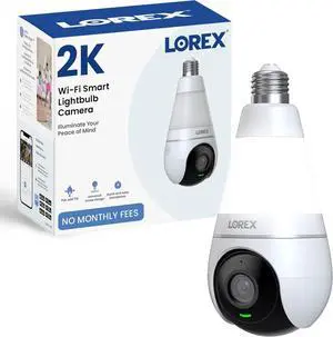 Lorex 2K Wi-Fi Smart Lightbulb Camera | E26/E27 Socket | Pan-Tilt View, Color Night Vision, Person & Vehicle Detection | 2-Way Talk | Alexa/Google | Cloud & Local Storage Option Lorex 2K Wi-Fi Smart Lightbulb Camera | E26/E27 Socket | Pan-Tilt View, Color Night Vision, Person & Vehicle Detection | 2-Way Talk | Alexa/Google | Cloud & Local Storage Option