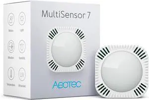 Aeotec MultiSensor 7, 6-in-1 Zwave Sensors Contains Monitor Motion, Temperature, Light, Humidity, UV, and Vibration, Z-Wave Plus, Gen7, S2, SmartStart Enabled, Compatible with Zwave Hub Smartthings