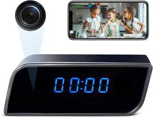 Clock Camera - Full HD 1085P WiFi Alarm Clock with Camera, Upgraded Nanny Cam Hidden Camera with Video Clear Night Vision Motion Detection for Home Indoor Security Clock Camera - Full HD 1085P WiFi Alarm Clock with Camera, Upgraded Nanny Cam Hidden Camera with Video Clear Night Vision Motion Detection for Home Indoor Security