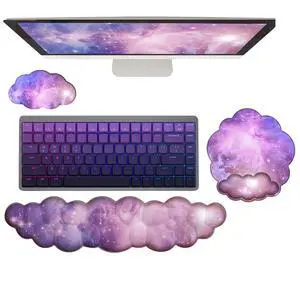 Cloud Wrist Rest Keyboard Galaxy Mouse Pad with Wrist Rest Ergonomic Space Wrist Pad Memory Foam Non-Slip Wrist Support for Computer Laptop Gaming Home Office Relief Typing Pain Gradient Pink Purple Cloud Wrist Rest Keyboard Galaxy Mouse Pad with Wrist Rest Ergonomic Space Wrist Pad Memory Foam Non-Slip Wrist Support for Computer Laptop Gaming Home Office Relief Typing Pain Gradient Pink Purple