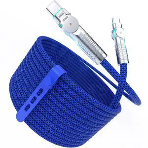 USB C to USB C Cable 10FT 240W, 180°Rotating USB C Cable Braided Type C Charger Cable Fast Charge for iPhone 17/16Pro 17/16Plus 17/16ProMax,MacBook Air,iPad Pro,Pixel,Samsung Galaxy S23/S24Ultra-Blue USB C to USB C Cable 10FT 240W, 180°Rotating USB C Cable Braided Type C Charger Cable Fast Charge for iPhone 17/16Pro 17/16Plus 17/16ProMax,MacBook Air,iPad Pro,Pixel,Samsung Galaxy S23/S24Ultra-Blue