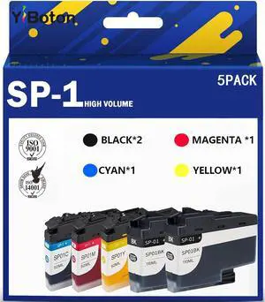 SP-1 SP1 SP01 Sublimation Ink Cartridges (5-Pack) SP01BKS SP01CS SP01MS SP01YS Ink Compatible with Brother Sublimation SP-1 Printers,110ML SP-1 SP1 SP01 Sublimation Ink Cartridges (5-Pack) SP01BKS SP01CS SP01MS SP01YS Ink Compatible with Brother Sublimation SP-1 Printers,110ML