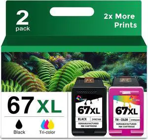 67 67XL Ink Cartridges Black/Color Combo Pack Replacement for HP Ink 67 XL 67 67XL Ink Cartridges Black/Color Combo Pack Replacement for HP Ink 67 XL