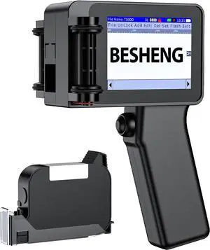 Handheld Inkjet Printer, Batch Code Printer for QRCode Time Picture Number, Small Date Printer with 42ml Fast Drying Ink Cartridge for Many Materials Inkjet Coder Print Height 0.08-0.5Inch Handheld Inkjet Printer, Batch Code Printer for QRCode Time Picture Number, Small Date Printer with 42ml Fast Drying Ink Cartridge for Many Materials Inkjet Coder Print Height 0.08-0.5Inch