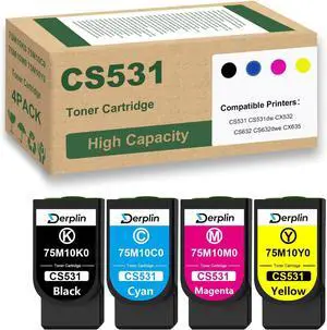 75M10K0 75M10C0 75M10M0 75M10Y0 Toner Cartridge Use for CS531 CS531dw CX532 CX532adwe CS632 CS632dwe CX635 CX635adwe Printers (4 Pack) 75M10K0 75M10C0 75M10M0 75M10Y0 Toner Cartridge Use for CS531 CS531dw CX532 CX532adwe CS632 CS632dwe CX635 CX635adwe Printers (4 Pack)