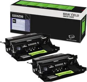 MX710 520Z (52D0Z00) Black Drum Unit, Compatible 2 Pack 52D0Z00 Replacement for Lexmark 52D0Z00 for MX710de MX710dhe MX711dhe MX810de MX810dfe MX811de MX812de MX812dfe Printer MX710 520Z (52D0Z00) Black Drum Unit, Compatible 2 Pack 52D0Z00 Replacement for Lexmark 52D0Z00 for MX710de MX710dhe MX711dhe MX810de MX810dfe MX811de MX812de MX812dfe Printer