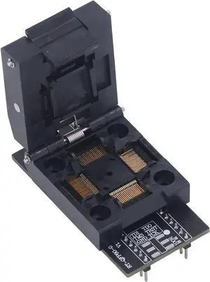 RT809H Programmer Adapter with Serial ICSP Interface, High Speed Parallel High Voltage Programming, QFP80 Adapter Socket for EMMC Link Programming RT809H Programmer Adapter with Serial ICSP Interface, High Speed Parallel High Voltage Programming, QFP80 Adapter Socket for EMMC Link Programming
