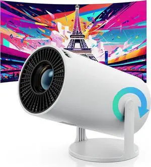 Mini Smart Vision Beam Projector, with Build In APP, Wifi 6 and Bluetooth 5.0, 720P, 1.2-4M Projection Distance ,40"-130" Projector Size, Portable, for Home, Party, Kids Mini Smart Vision Beam Projector, with Build In APP, Wifi 6 and Bluetooth 5.0, 720P, 1.2-4M Projection Distance ,40"-130" Projector Size, Portable, for Home, Party, Kids