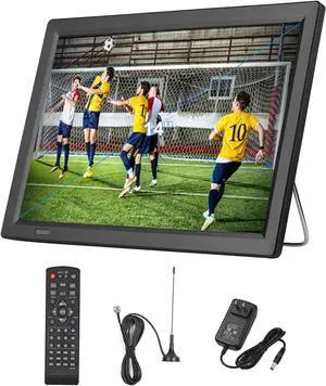 Docooler 14 Inch Portable Digital ATSC Digital TV Player with HD Screen Freeview LED TV for Car, Camping, Outdoor or Kitchen, Bulit-in Battery/Monitor with Multimedia Player, Support SD Card/U Disk Docooler 14 Inch Portable Digital ATSC Digital TV Player with HD Screen Freeview LED TV for Car, Camping, Outdoor or Kitchen, Bulit-in Battery/Monitor with Multimedia Player, Support SD Card/U Disk