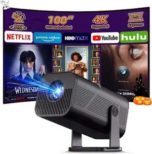 Mini Projector with WiFi and Bluetooth, 4k Support Portable Outdoor Projector, 200 ANSI Lumens, Smart Projector with Android, Built-in App Movie Proyector for Home Theater, Camping, Gaming Mini Projector with WiFi and Bluetooth, 4k Support Portable Outdoor Projector, 200 ANSI Lumens, Smart Projector with Android, Built-in App Movie Proyector for Home Theater, Camping, Gaming