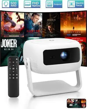 Native 1080P HD Projector with 4K Support, WiFi 6, Bluetooth, Dustproof Design, Motorized Focus, Built-in Speaker, Smart Projector for Indoor/Outdoor Use, Compatible with Android/iOS/Windows/TV Stick Native 1080P HD Projector with 4K Support, WiFi 6, Bluetooth, Dustproof Design, Motorized Focus, Built-in Speaker, Smart Projector for Indoor/Outdoor Use, Compatible with Android/iOS/Windows/TV Stick