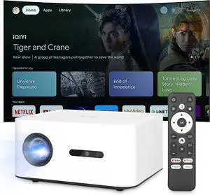 Google TV Smart Projector with Wifi and Bluetooth, 4K Supported, Auto Focus & Keystone, Dolby Audio, Native 1080P Movie, Portable Mini Projector for Home & Outdoor Google TV Smart Projector with Wifi and Bluetooth, 4K Supported, Auto Focus & Keystone, Dolby Audio, Native 1080P Movie, Portable Mini Projector for Home & Outdoor