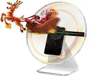 Desktop 3D Hologram Fan, Christmas Gift, 512PX Resolution 12 Inch Holographic Video Projector, Graphic 3D Video - 3D Advertising Display Best for Store Holiday Event Display Desktop 3D Hologram Fan, Christmas Gift, 512PX Resolution 12 Inch Holographic Video Projector, Graphic 3D Video - 3D Advertising Display Best for Store Holiday Event Display