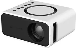 Mini Portable Video Projector, 1080p Native Resolution, 124 ANSI Lumens, 100 Inch Display, LED Light Source, Built-in Speaker, Wireless Screen Mirroring, HDMI USB Connectivity, White Mini Portable Video Projector, 1080p Native Resolution, 124 ANSI Lumens, 100 Inch Display, LED Light Source, Built-in Speaker, Wireless Screen Mirroring, HDMI USB Connectivity, White