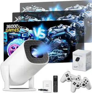 P40pro Mini Projector with WiFi and Bluetooth 36000+ Games 14 Emulators,Android 11 Video Game Projector with Controllers,Auto Focus Smart Projectors,180° Rotatable Outdoor Movie Proyector,1024*600P P40pro Mini Projector with WiFi and Bluetooth 36000+ Games 14 Emulators,Android 11 Video Game Projector with Controllers,Auto Focus Smart Projectors,180° Rotatable Outdoor Movie Proyector,1024*600P