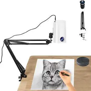 Drawing Projector for Tracing, Art Projector with Stand for Desktop Canvas and Wall, USB/Smartphone Compatible, Remote Control, Ideal for Kids, Beginners (White 1.95m) Drawing Projector for Tracing, Art Projector with Stand for Desktop Canvas and Wall, USB/Smartphone Compatible, Remote Control, Ideal for Kids, Beginners (White 1.95m)