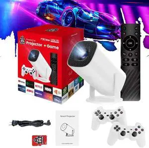 Game Projector with Controllers, Console Projector with Retro Games, Over 36,000 Built-in Games, Crystal Clear HD Display up to 100 Inches, for Kids Game Projector with Controllers, Console Projector with Retro Games, Over 36,000 Built-in Games, Crystal Clear HD Display up to 100 Inches, for Kids